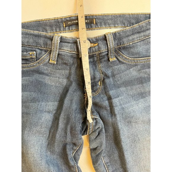 Flying Monkey Womens Jeans Skinny Leg Five Design Pockets Distressed Blue SZ 25 - Picture 4 of 10